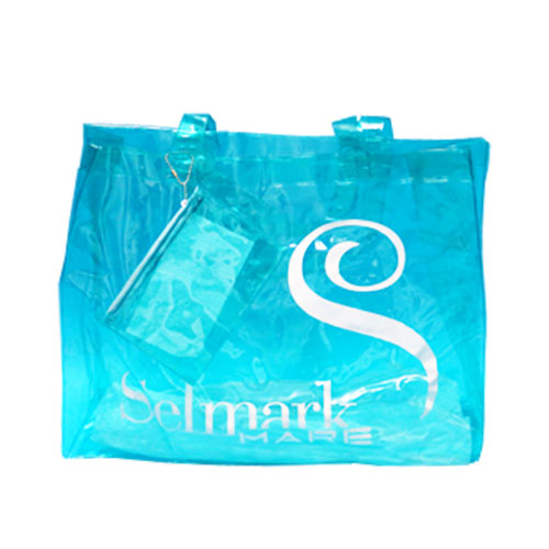 藍色透明PVC單肩包 （Blue Transparent PVC Shoulder Bags）