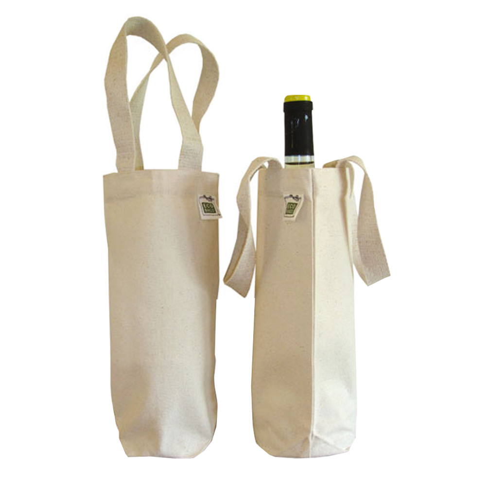 白色帆布酒袋 (White Canvas Wine Bags）