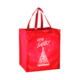 紅色喜慶覆膜印刷圣誕主題購物袋 (Red Festive Laminated Printing Christmas Theme Shopping Bags)