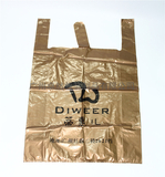 服装购物包装金色塑料袋 (Clothing Shopping Packaging Golden Plastic Bags)
